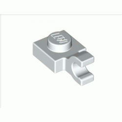 Плочка 1X1 с държач вертикален: {бял}