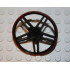 Wheel Cover 5 Spoke without Center Stud - 35mm D. - with Red Edge : {черен}