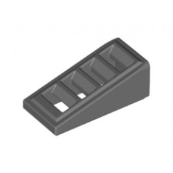 Покривна плочка с решетка 1X2x2/3 : {тъмно каменно сив}