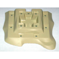 Baseplate, Raised 18 x 22 No Studs Two Level, 11 Holes: {тухлено жълт}