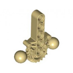 Bionicle Hips / Lower Torso with 2 Ball Joints and 7 Tooth Half Gear: {тухлено жълт}