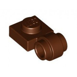 Plate, Modified 1 x 1 with Light Attachment - Thick Ring: {червеникаво-кафяв}
