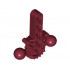 Bionicle Hips / Lower Torso with 2 Ball Joints and 7 Tooth Half Gear : {нов тъмно червен}