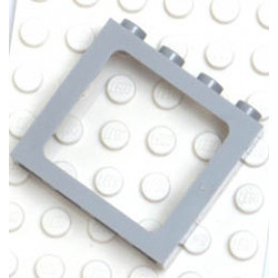 Window 1 x 4 x 3 Train - 2 Hollow Studs and 2 Solid Studs : {умерено каменно сив}
