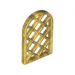 Отвор с решетка : {топло златист}