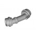 Minifigure, Weapon Lightsaber Hilt Angled: {хромирано сребрист}