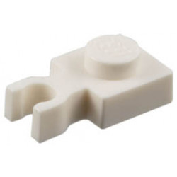 Plate, Modified 1 x 1 with U Clip Thin (Vertical Grip): {бял}