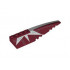 Wedge 12 x 3 Right with SW White Stripe and Starburst Pattern: {нов тъмно червен}