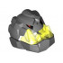 Large Figure Head Rock Monster King, Jaw Lower with Trans-Neon Green Teeth: {тъмно каменно сив}
