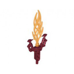 Bionicle Weapon Hordika Blazer Claw with Bright Light Orange Flexible Flame End : {нов тъмно червен}