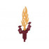 Bionicle Weapon Hordika Blazer Claw with Bright Light Orange Flexible Flame End : {нов тъмно червен}