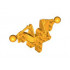 Bionicle Toa Inika Upper Torso / Shoulders Section : {огнено жълто-оранжев}