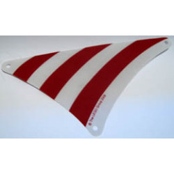 Cloth Sail Triangular 17 x 20 with Red Stripes Pattern: {светло каменно сив}