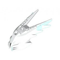 Bionicle Mask Spiked Ice with Marbled Trans-Light Blue Pattern (Gelu): {бял}
