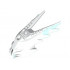 Bionicle Mask Spiked Ice with Marbled Trans-Light Blue Pattern (Gelu): {бял}