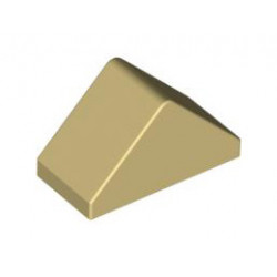 Крайна плочка ръб на покрив 1X2/45° : {тухлено жълт}