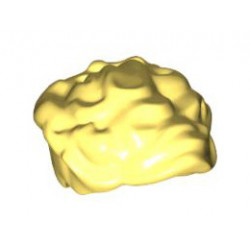 Minifigure, Hair Wavy Top, Hole at Back: {студено жълт}