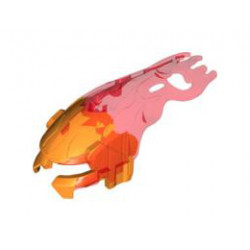 Bionicle Mask Berix with Marbled Orange Face: {ярко червен}