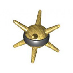 Bionicle Thornax Fruit Spiked Ball with Black Band: {топло златист}