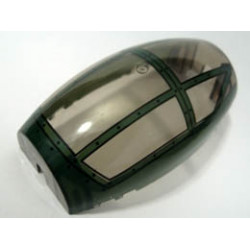 Windscreen 10 x 6 x 3 Bubble Canopy Double Tapered with Dark Green Cockpit Cover Pattern: {прозрачно кафяв}