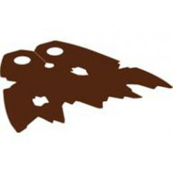 Minifigure, Cape Cloth, Holes and Tattered Edges: {червеникаво-кафяв}