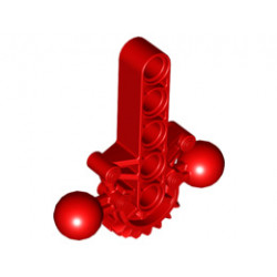 Bionicle Hips / Lower Torso with 2 Ball Joints and 7 Tooth Half Gear : {ярко червен}