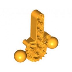 Bionicle Hips / Lower Torso with 2 Ball Joints and 7 Tooth Half Gear : {огнено жълто-оранжев}