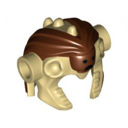 Minifigure, Headgear Headdress Mola Ram Pattern: {тухлено жълт}