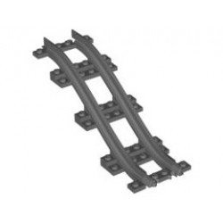 Train, Track Plastic, Narrow, Ramp, 5 Bricks Elevation: {тъмно каменно сив}