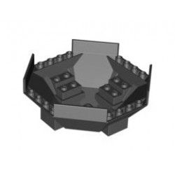 Cockpit 10 x 10 x 4 Octagonal with Axle Hole: {черен}
