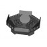 Cockpit 10 x 10 x 4 Octagonal with Axle Hole: {черен}