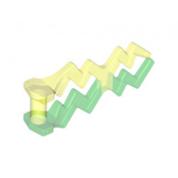 Wave Angular (Electric Zigzag, Castle Magic Spark) with Marbled Trans-Bright Green Pattern: {прозрачно флуорисциращо зелен}