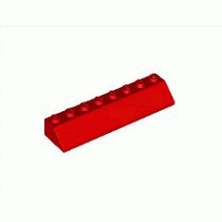 Покривна плочка 2X8/45°: {ярко червен}