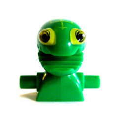 Minifigure, Head Modified Frenzy Pattern with Lime Eyes and Open Jagged Mouth, Torso Extension with Handles: {тъмно зелен}