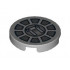 Tile, Round 2 x 2 with SW Radial Machinery Pattern : {умерено каменно сив}