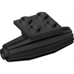 Engine, Strakes, 2 x 2 Thin Top Plate: {черен}