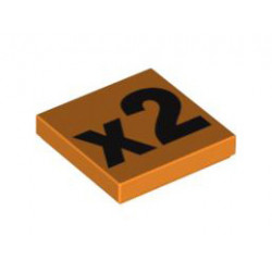 Плоска плочка 2X2 No. 157: {ярко оранжев}