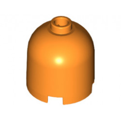 Brick, Round 2 x 2 x 1 2/3 Dome Top - Blocked Open Stud: {ярко оранжев}