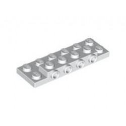 Плочка 2X6X2/3 с 4 хоризонтални пъпки : {бял}