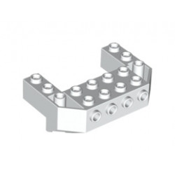 Train Front Sloping Base with 4 Studs: {бял}
