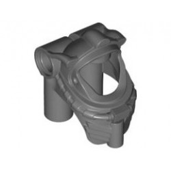 Minifigure, Headgear Helmet Underwater / Space: {тъмно каменно сив}