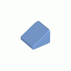 Покривна плочка 1X1X2/3, гладка: {умерено син}