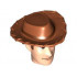 Minifigure, Head Modified Male with Dark Orange Hat Pattern (Woody): {светло нуга}