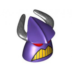 Minifigure, Head Modified Zurg Pattern: {светло виолетов}