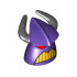 Minifigure, Head Modified Zurg Pattern: {светло виолетов}