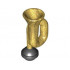Minifigure, Utensil Horn with Black Bulb Pattern : {топло златист}