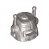 Minifigure, Headgear Helmet with Eye Slot and Antennae: {металическо сребрист}