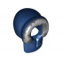 Minifigure, Headgear Hood Fur-lined with Blue and Gray Fur and Jedi Order Insignia Pattern: {земно син}