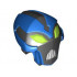 Large Figure Head Modified Ben 10 Big Chill with Black Face Pattern: {ярко син}