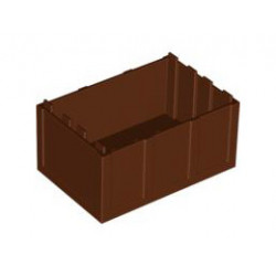 Container, Trunk Bottom 4 x 6 x 2 1/3 : {червеникаво-кафяв}